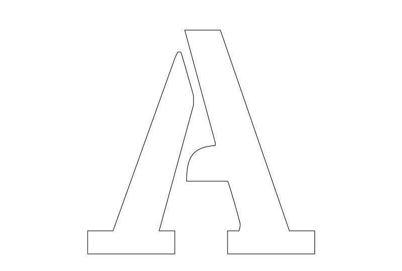 1 Free Printable 2 Inch Letter Stencils A Z