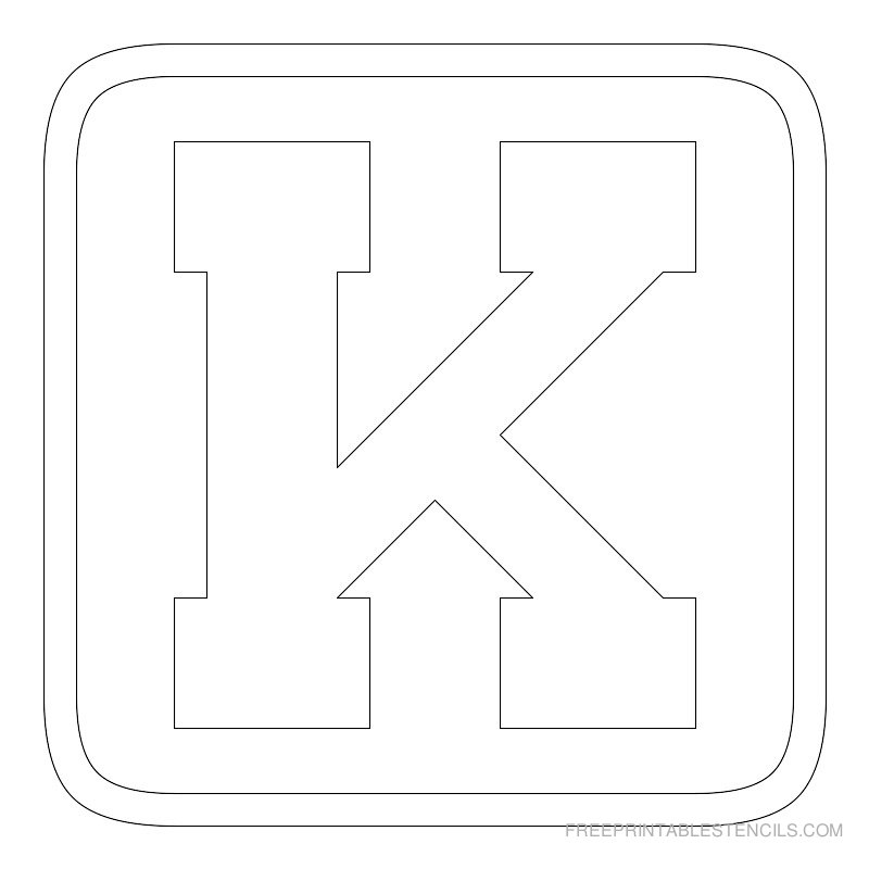 1 Free Printable Block Letters Stencils A Z