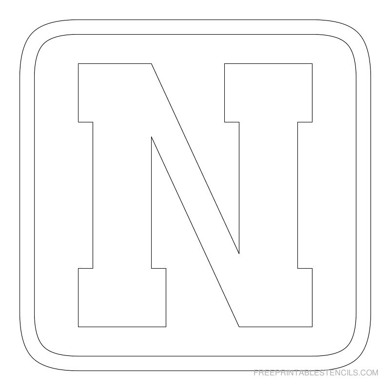 1 Free Printable Block Letters Stencils A Z 1 Free Printable Block Letters Stencils A Z