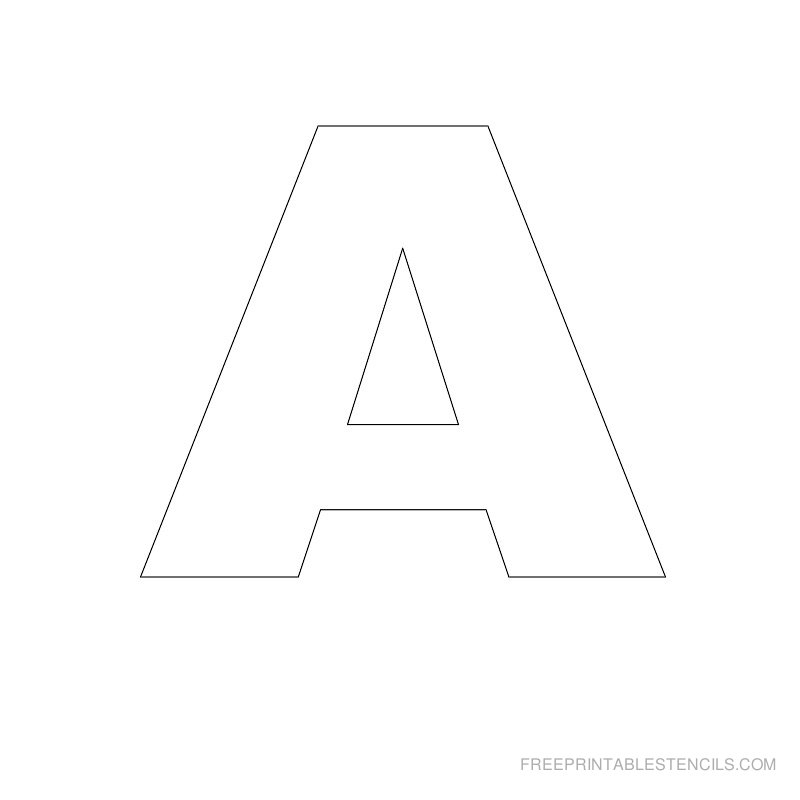 1 Free Printable Large Alphabet Letter Stencils 1 Free Printable Large Alphabet Letter Stencils