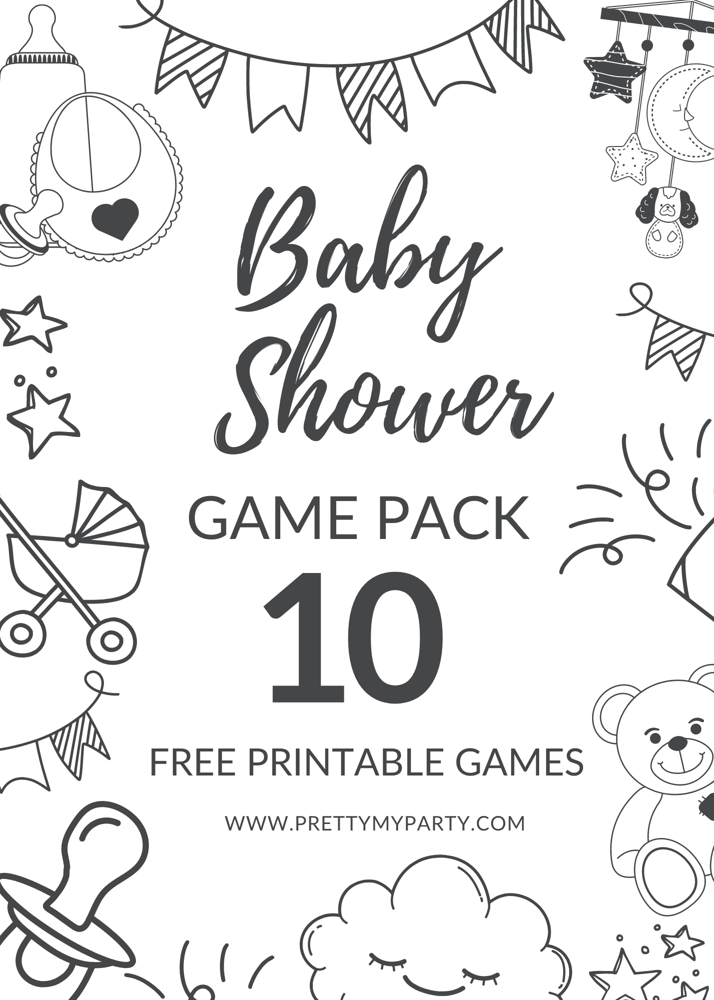 10 Free Printable Baby Shower Games Pretty My Party 10 Free Printable Baby Shower Games Pretty My Party