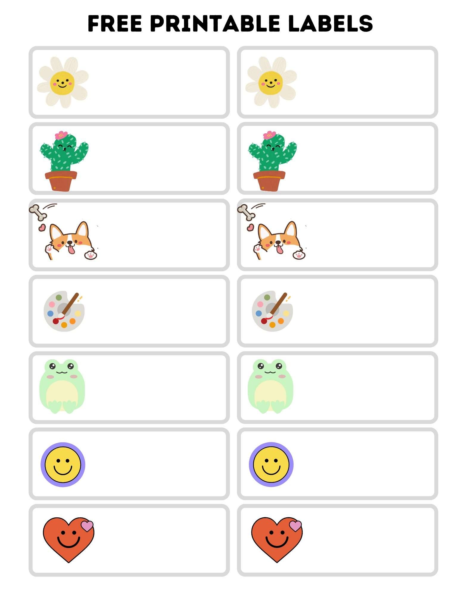 Free Printable School Book Label Templates