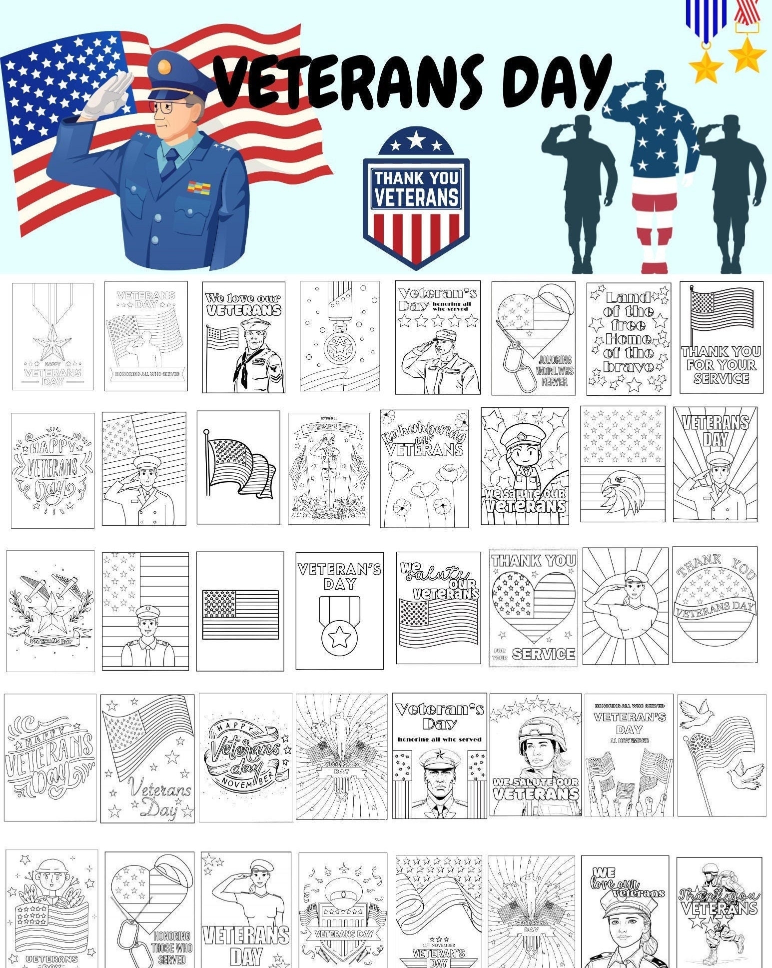 Free Printable Coloring Pages Veterans Day