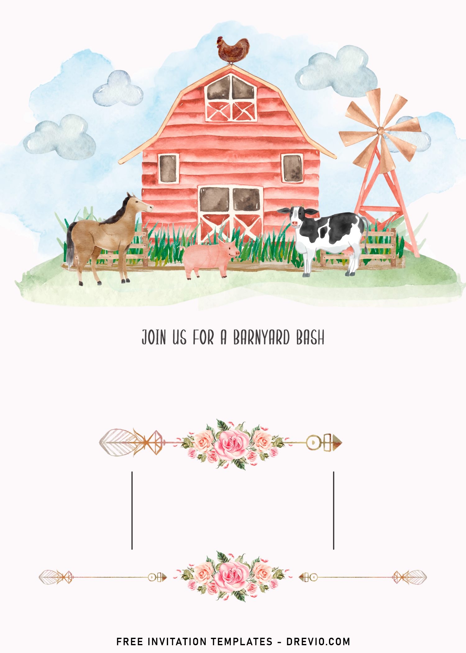 11 Farm Animals Birthday Invitation Templates For Your Kid s 