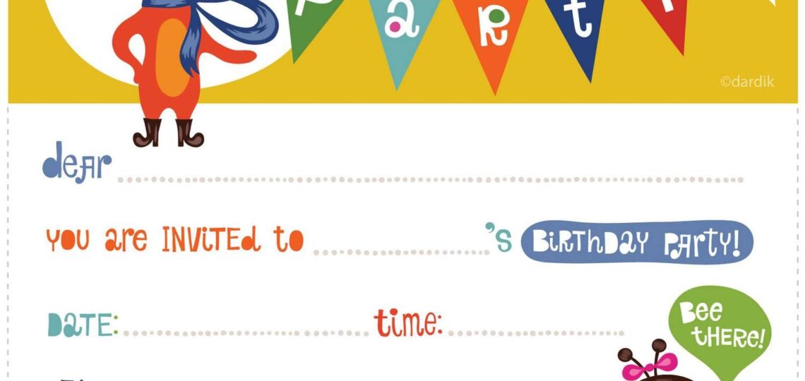 11 Free Printable Birthday Invitations Worksheets Library