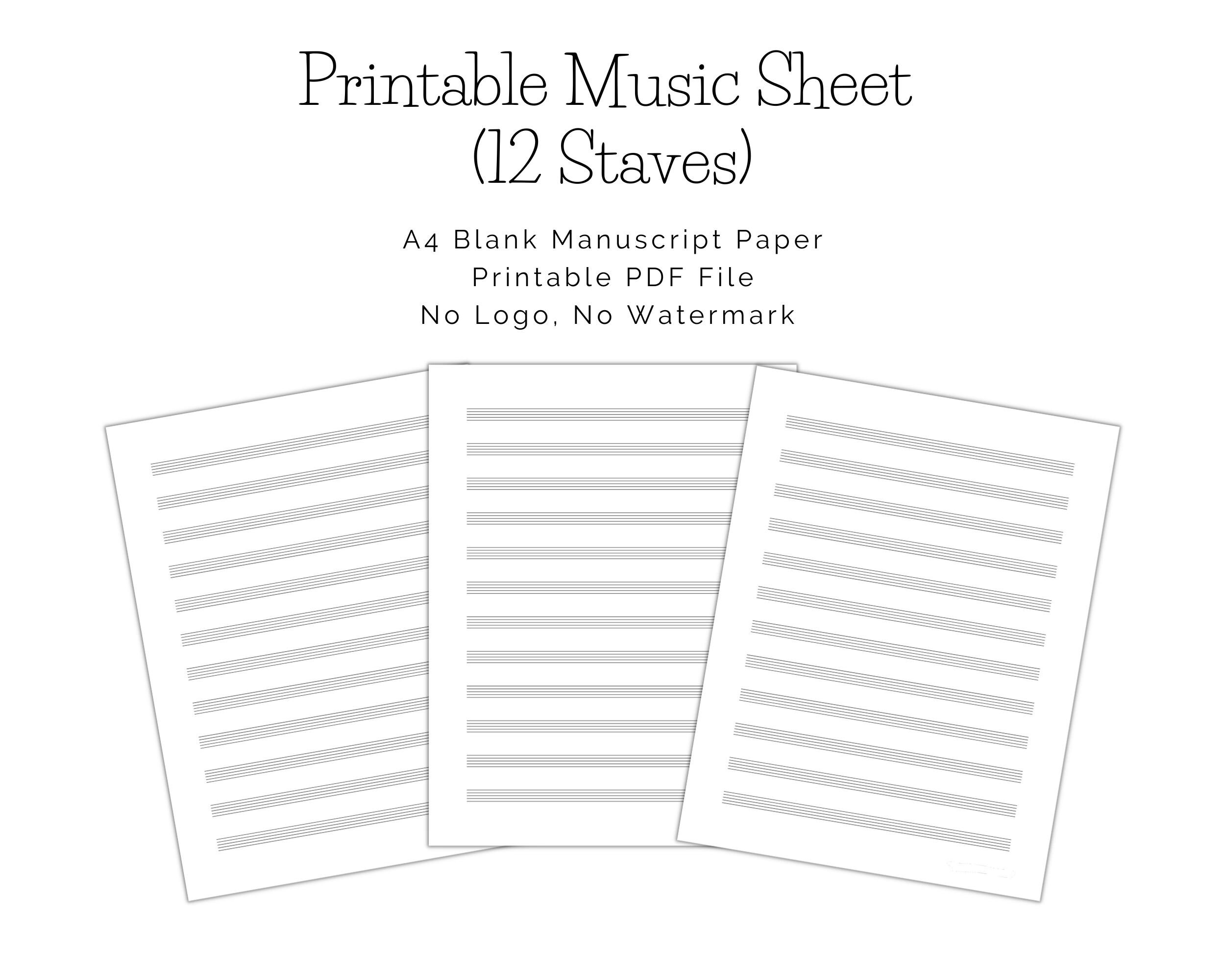 Free Printable Staff Paper Free Printable Staff Paper