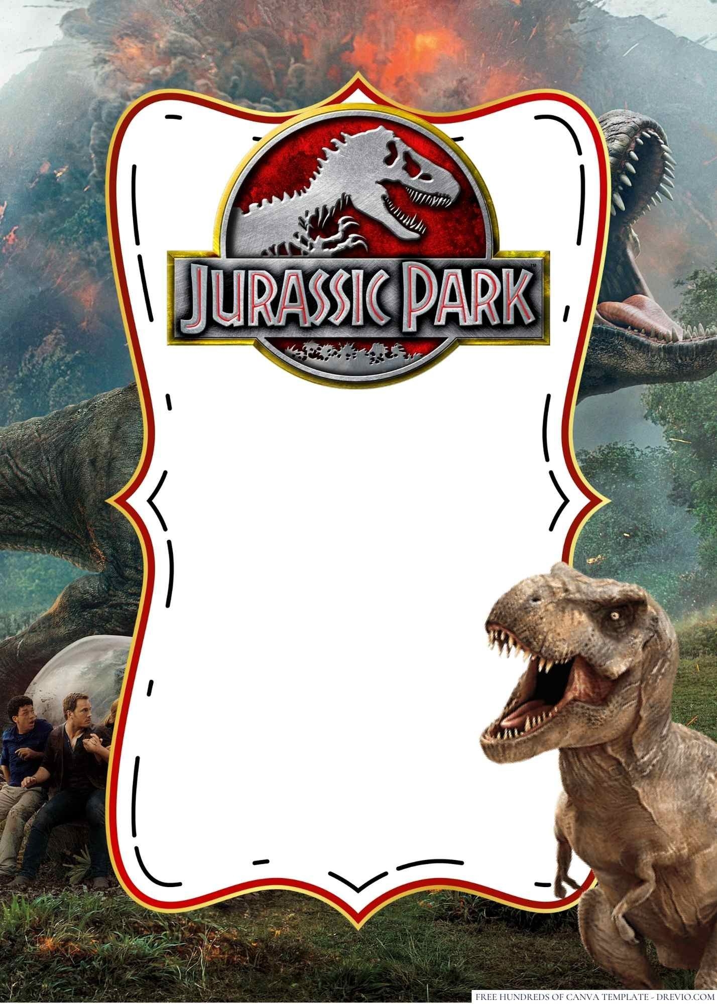 14 Jurassic Park Canva Birthday Invitation Templates Worksheets 