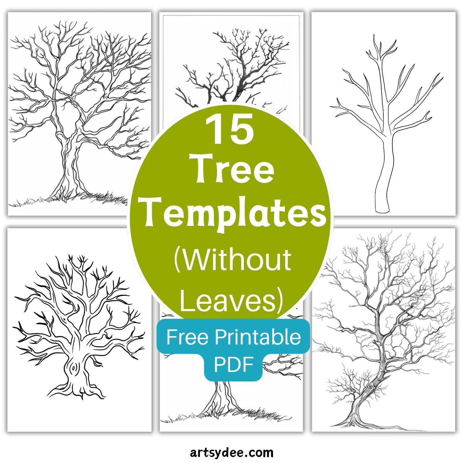 15 Free Bare Tree Templates Tree Template Without Leaves In A Printable PDF Artsydee Drawing Painting Craft U0026 Creativity
