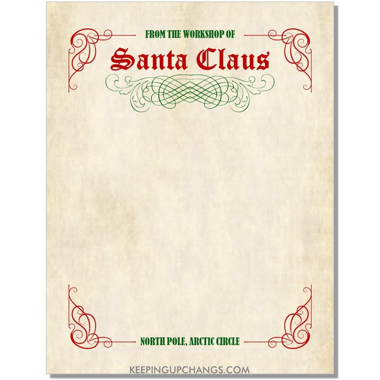 15 Free Santa Letterhead Printables TONS Of Variety 