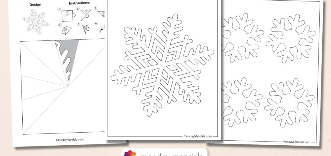 150 Paper Snowflake Templates Free PDF Printables