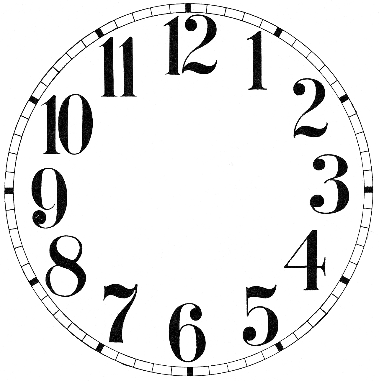 16 Clock Face Images Print Your Own The Graphics Fairy