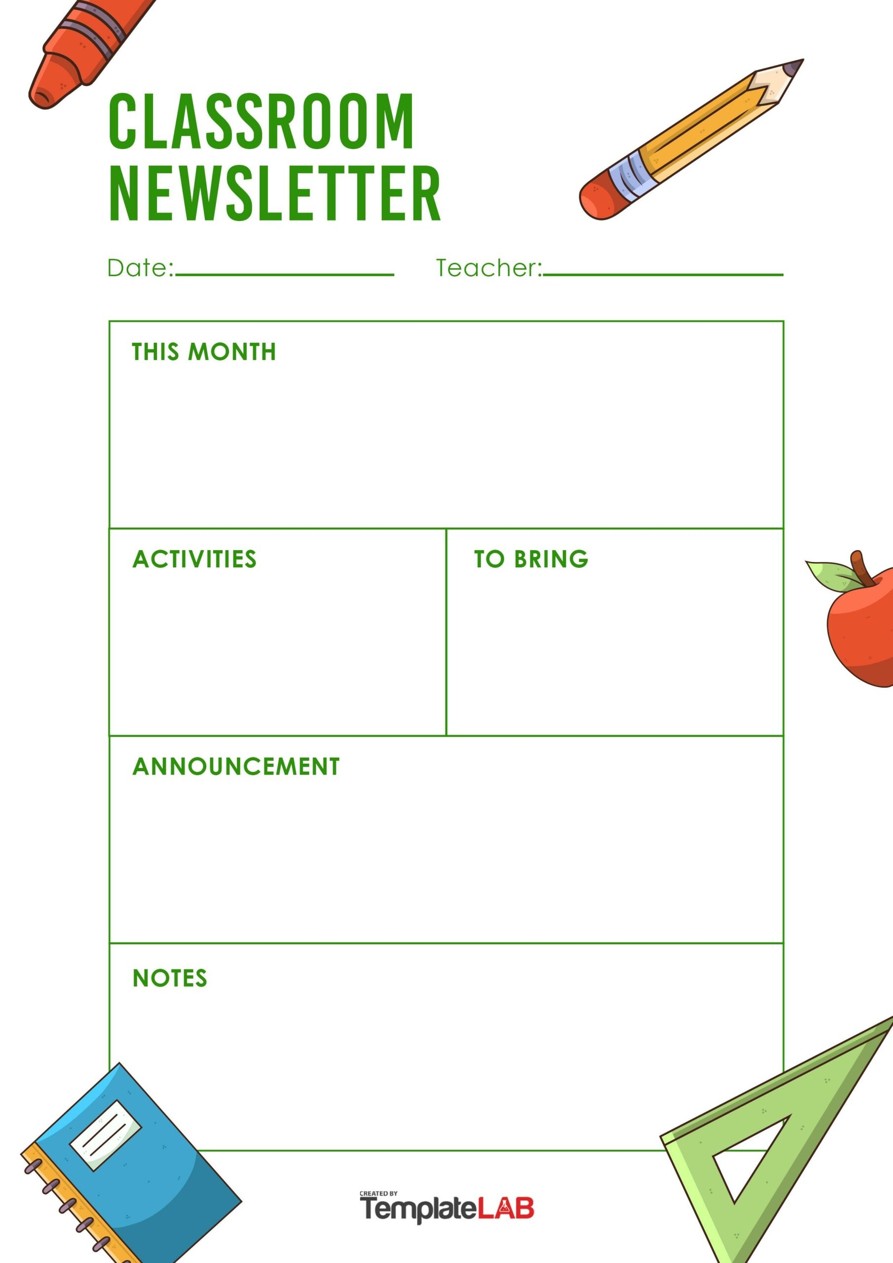 19 Creative Preschool Newsletter Templates FREE  19 Creative Preschool Newsletter Templates FREE