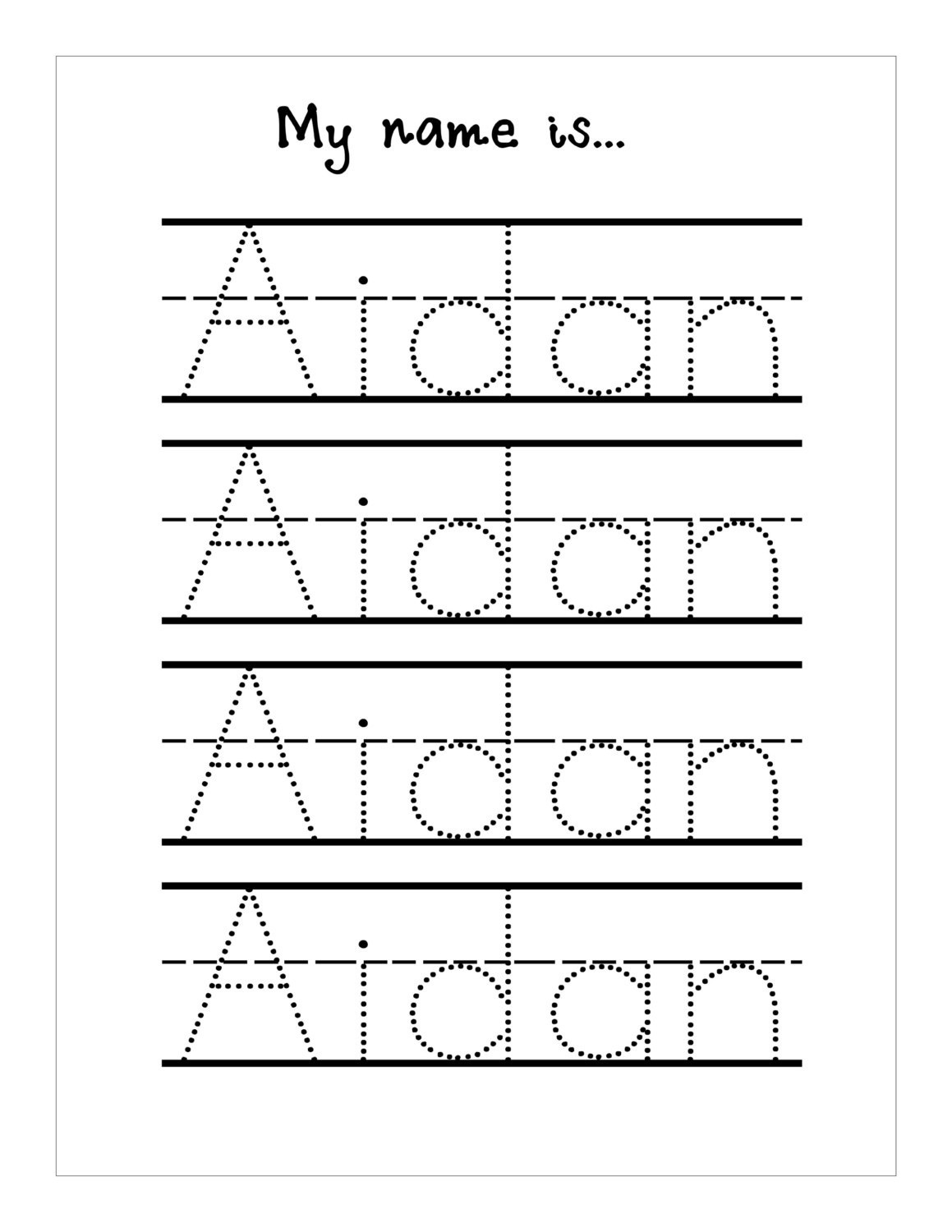 19 Free Printable Name Writing Practice Worksheets Kids 