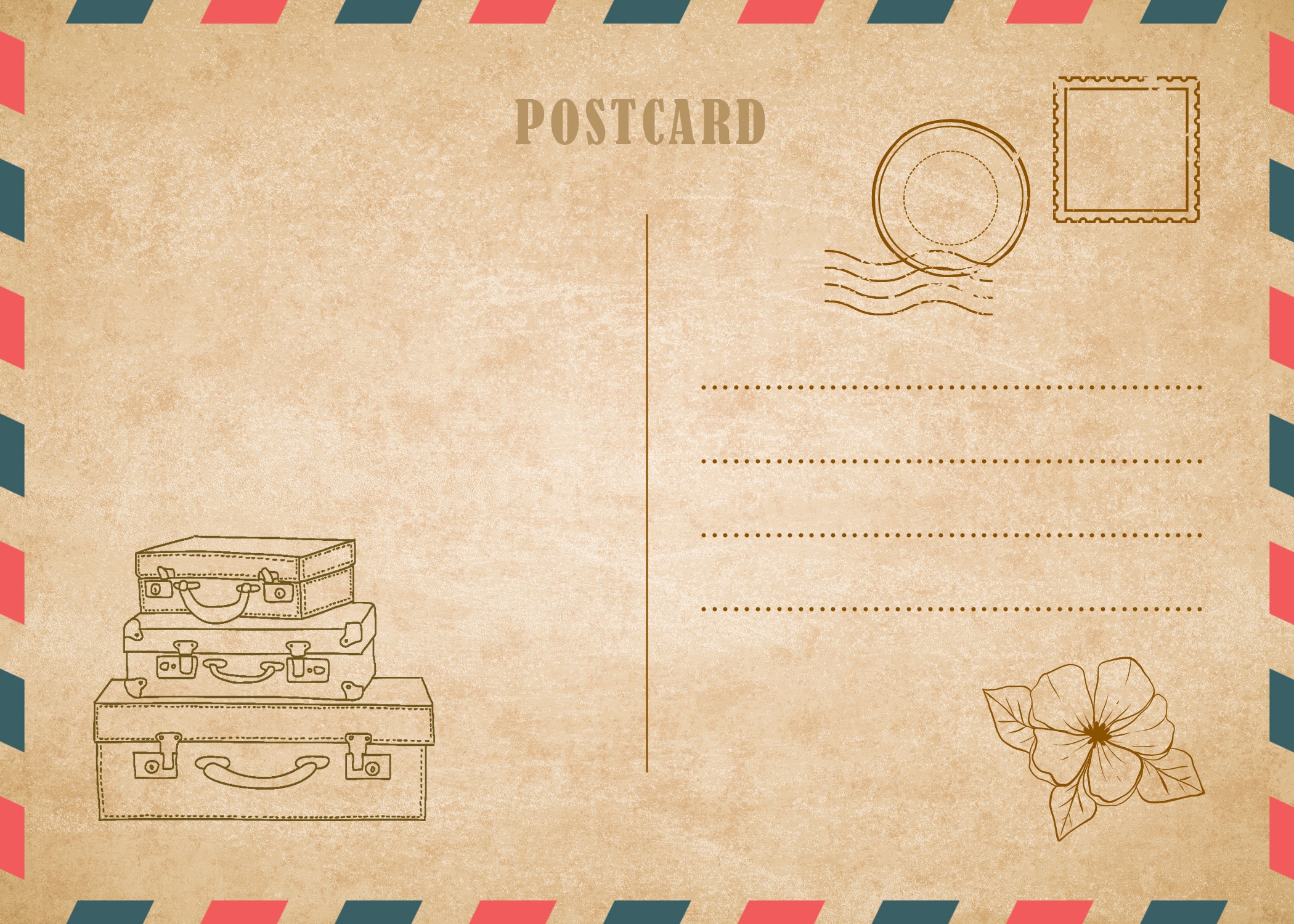 19 Printable Postcard Templates U0026 Designs Word PDF PSD 