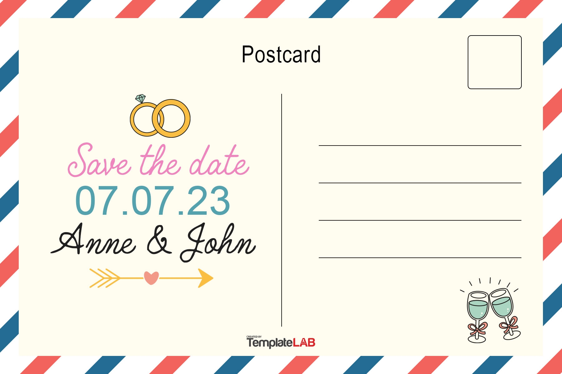 Free Printable Postcard Template Word