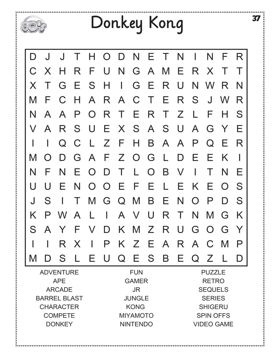 1980s Word Search Eighties Word Games With 101 Large Print 