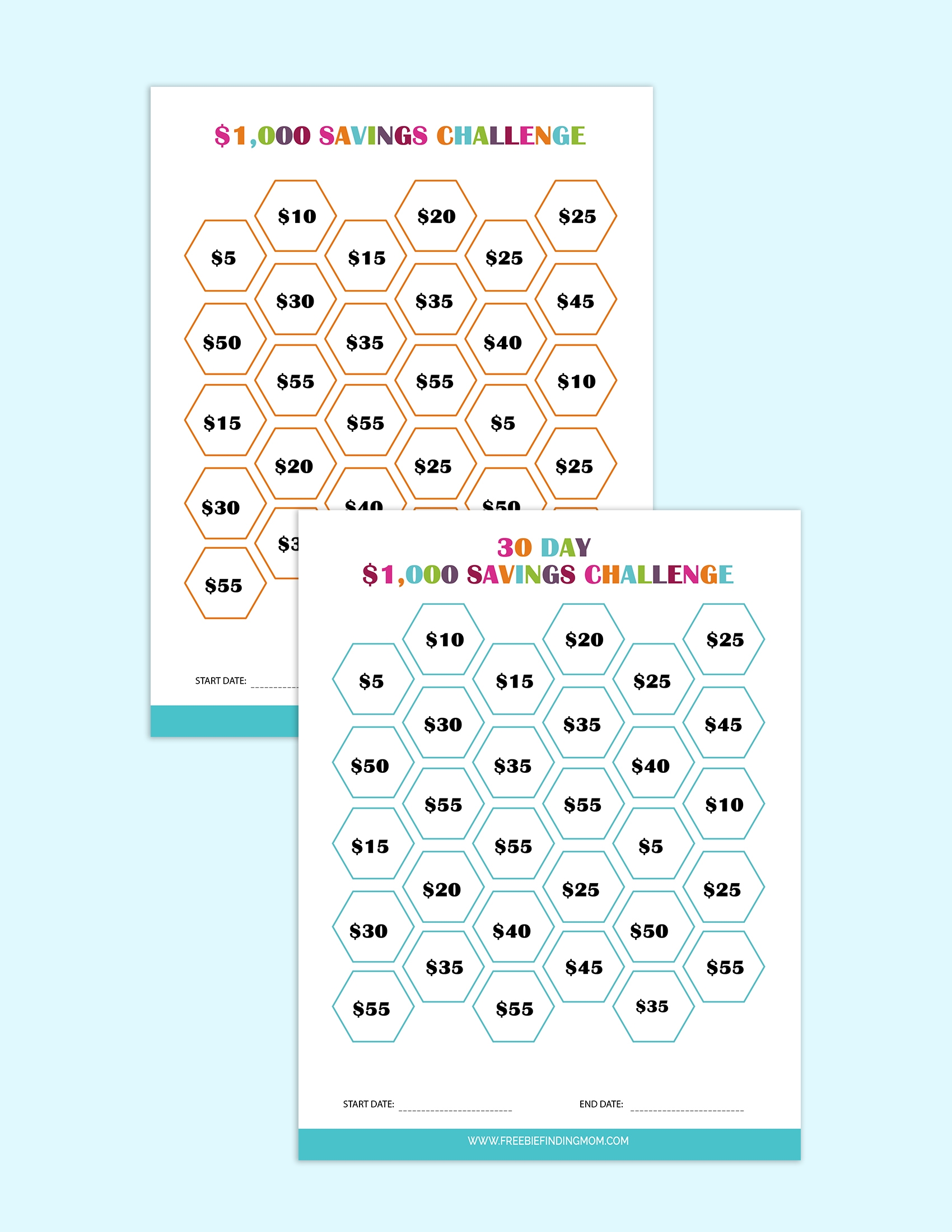 2 Printable Money Saving Challenges 2 Printable Money Saving Challenges