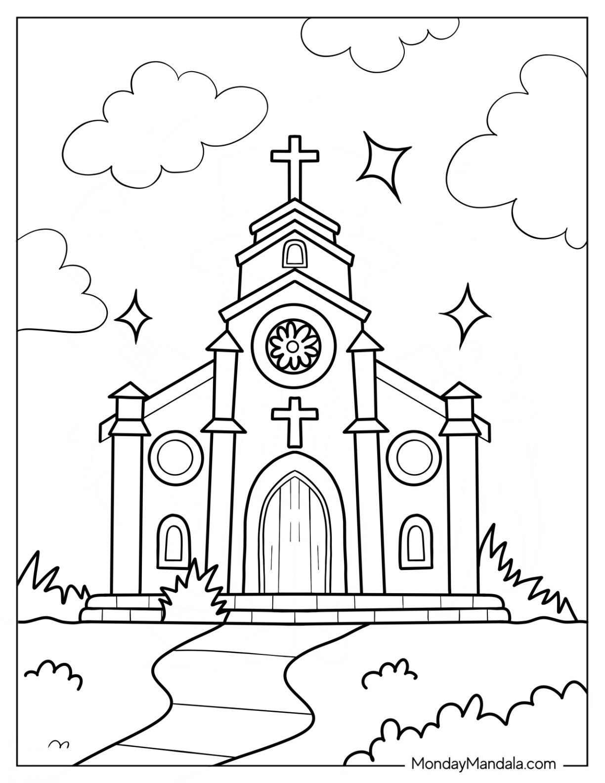 Free Printable Church Coloring Pages Free Printable Church Coloring Pages