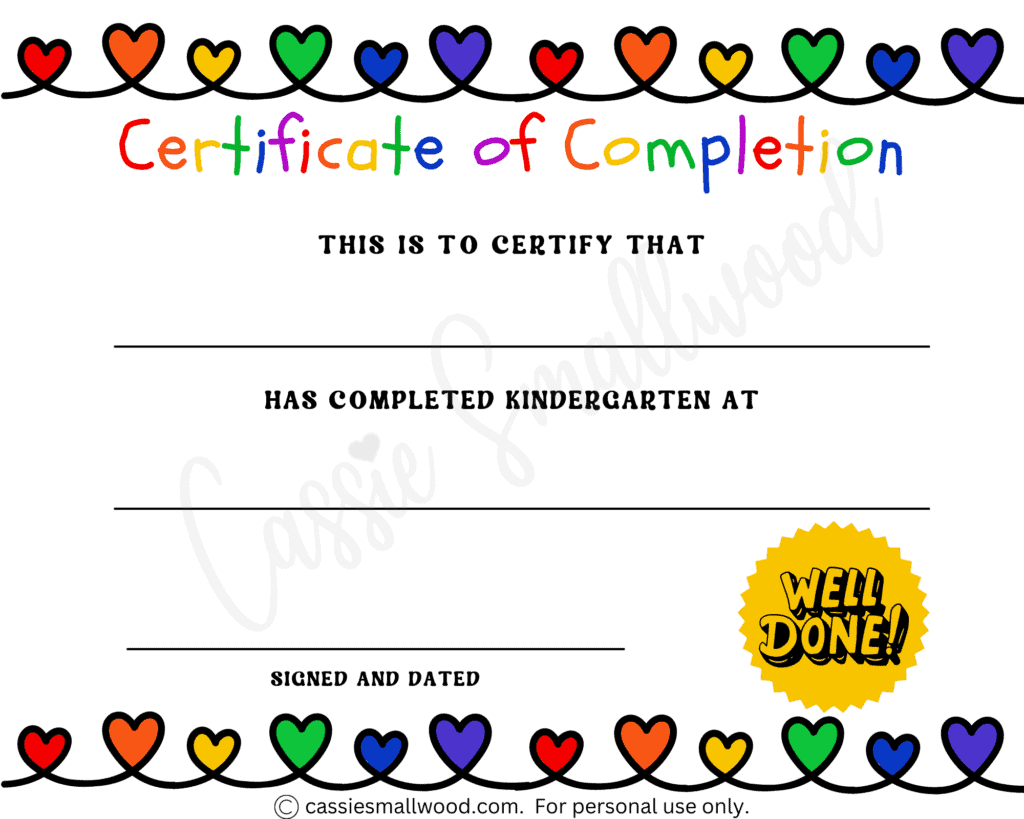 20 Preschool And Kindergarten Graduation Certificates FREE 