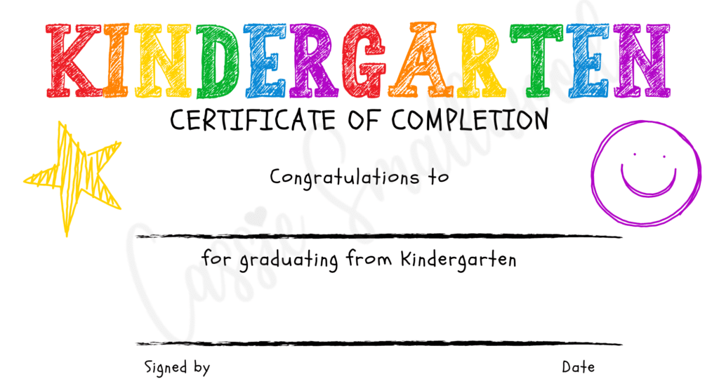 20 Preschool And Kindergarten Graduation Certificates FREE