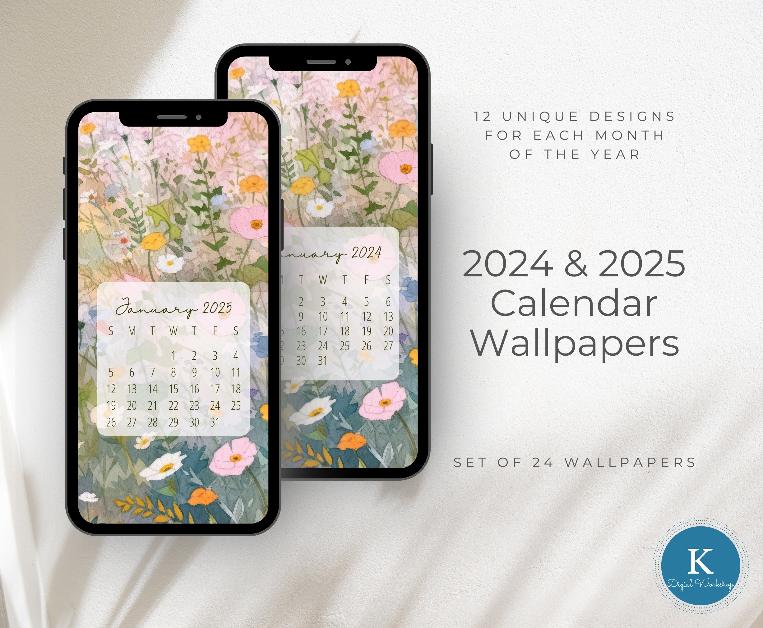 2024 2025 Floral Calendar Phone Wallpapers watercolor Floral Wallpaper Iphone smartphone Calendar Wallpaper Set IPhone Aesthetic Background Etsy 2024 2025 Floral Calendar Phone Wallpapers watercolor Floral Wallpaper Iphone smartphone Calendar Wallpaper Set IPhone Aesthetic Background Etsy