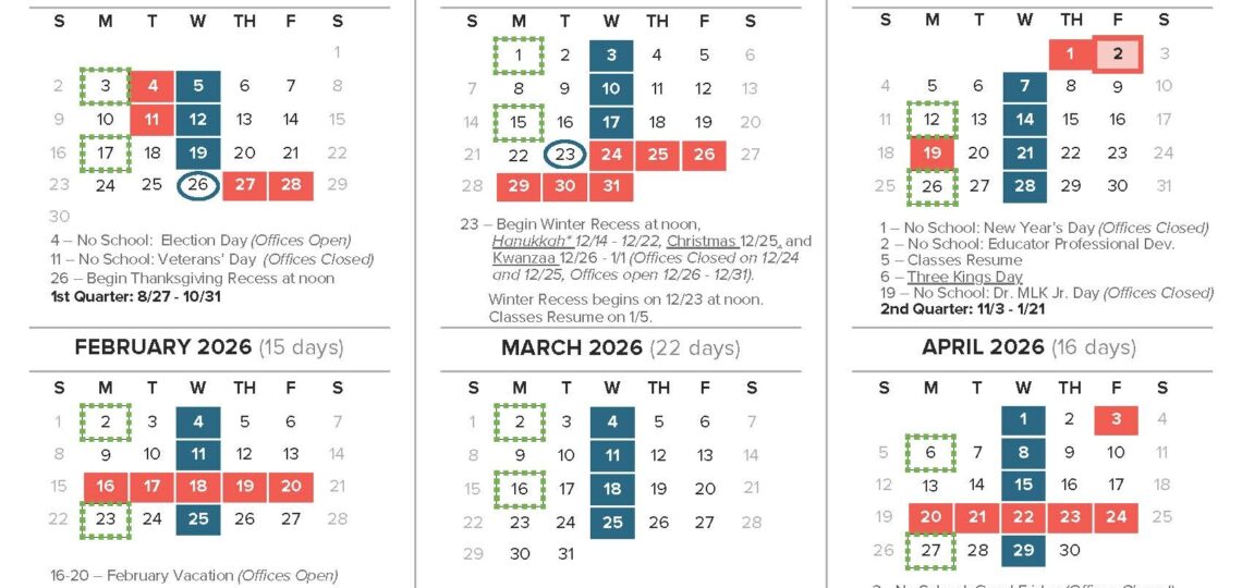 2025 2026 School Year Calendar Somerville Public Schools