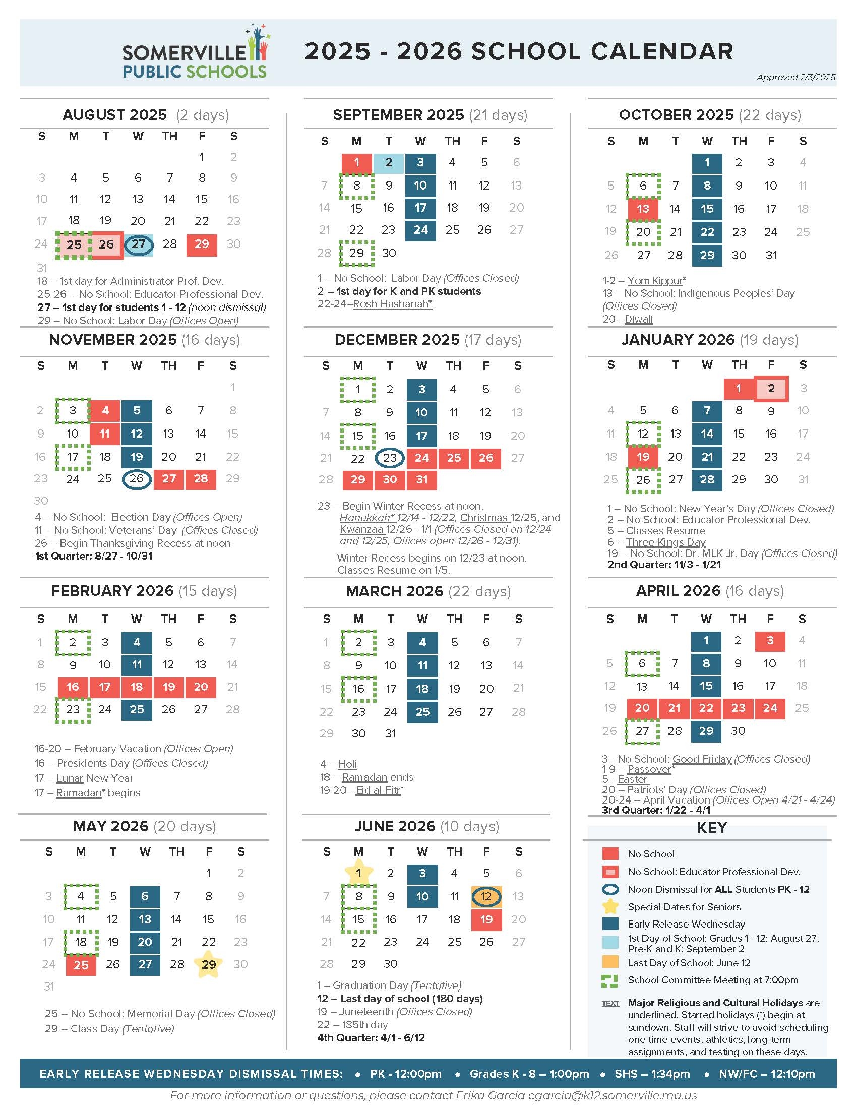2025 2026 School Year Calendar Somerville Public Schools 2025 2026 School Year Calendar Somerville Public Schools