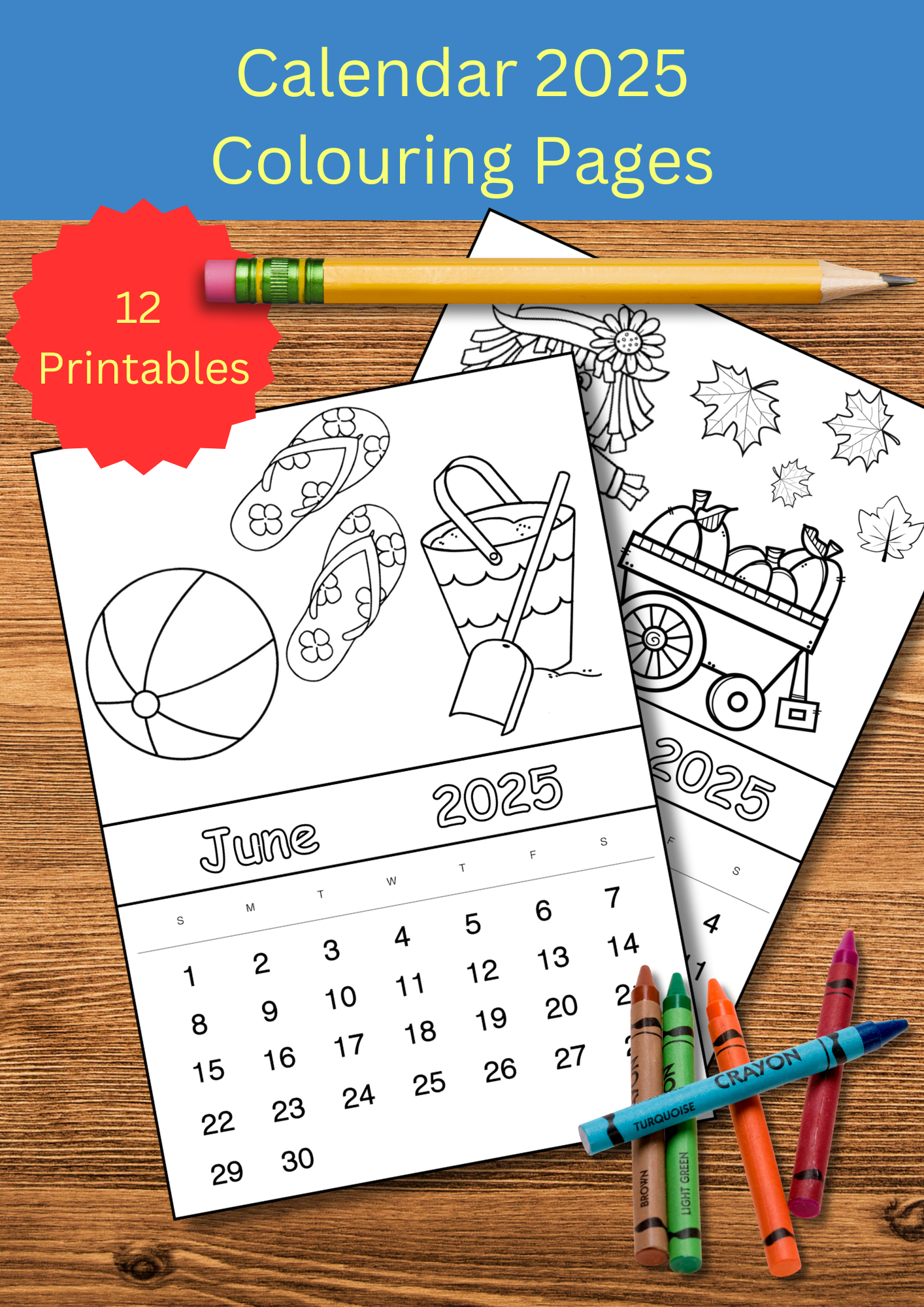 2025 Calendar For Kids With Colouring Pages 2025 Calendar For Kids With Colouring Pages