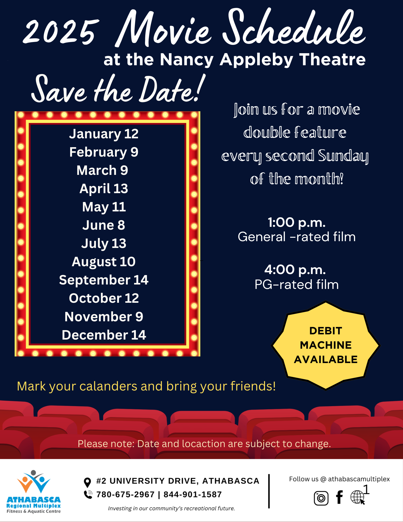 2025 Movie Schedule Athabasca Regional Multiplex 2025 Movie Schedule Athabasca Regional Multiplex