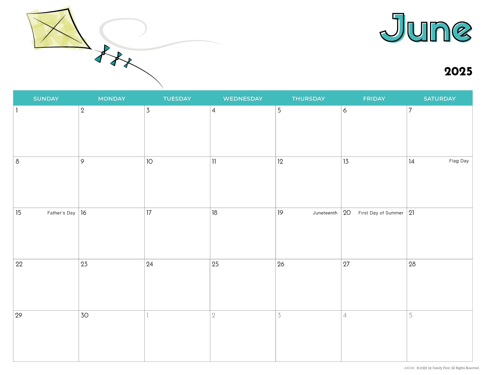 2025 Printable Calendars For Kids IMOM