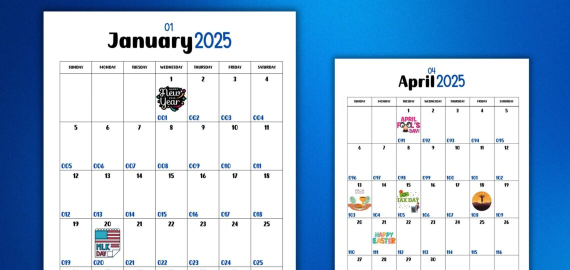 2025 Printable Julian Calendar 8 5 X 11 In Government And