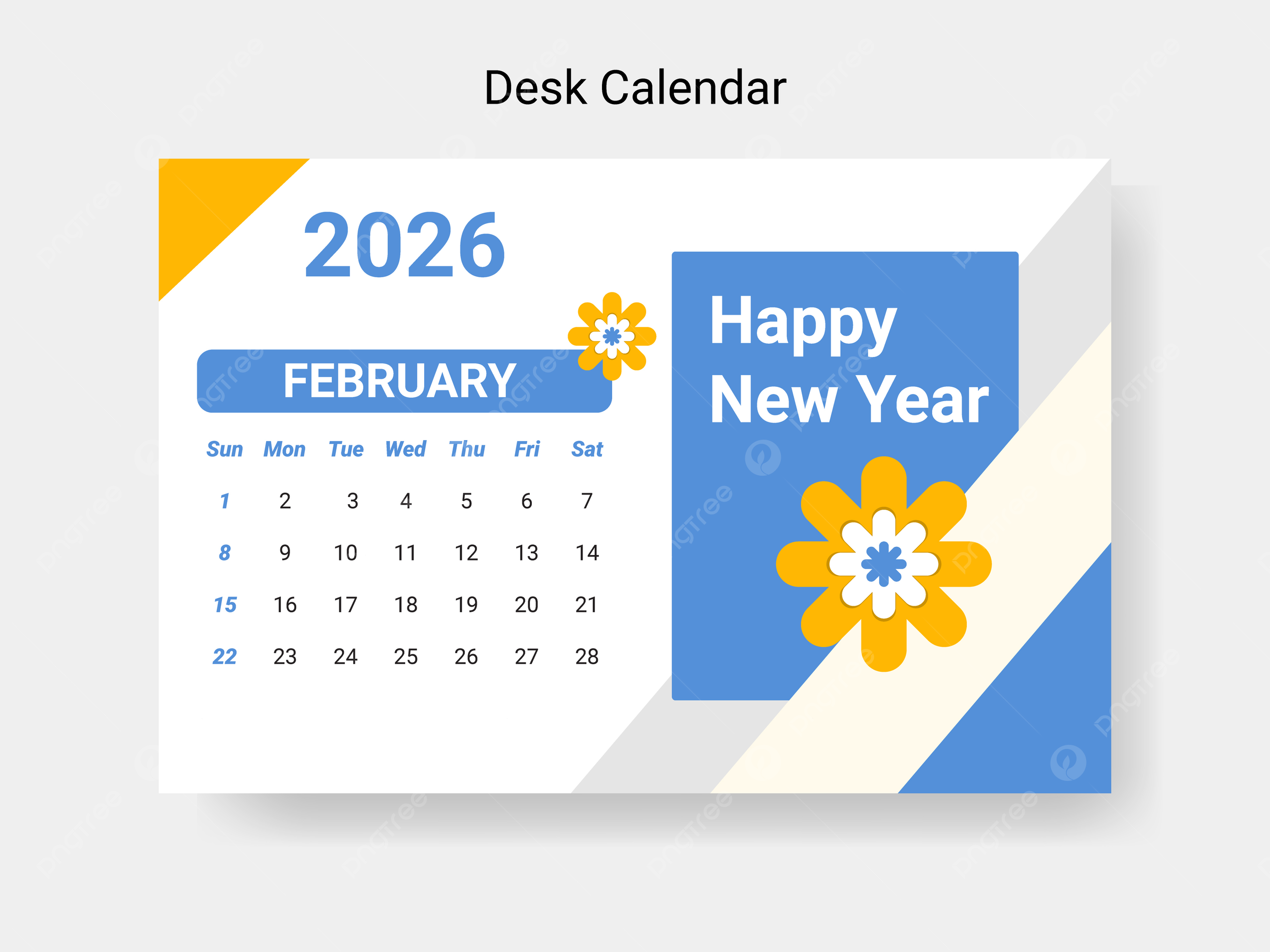 2026 February Calendar Vector Template Download On Pngtree
