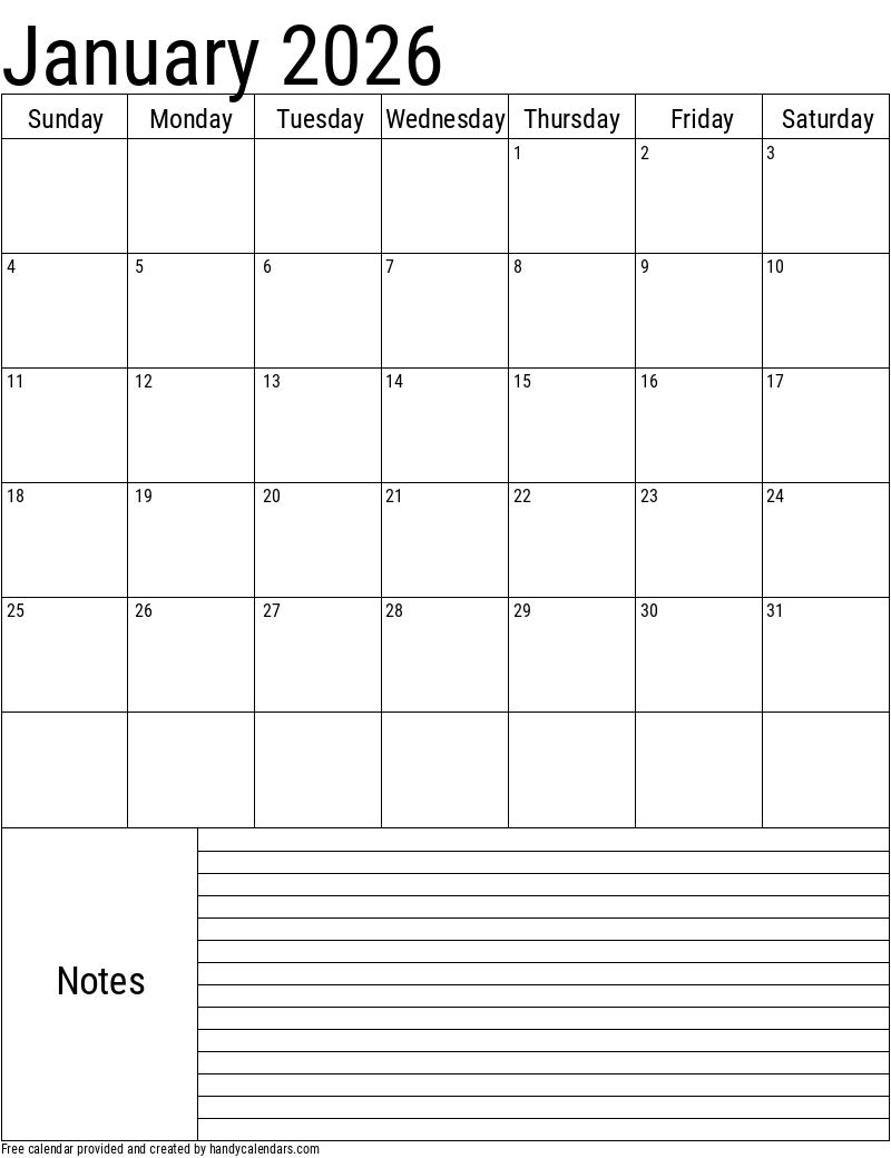Weekly Calendar January 2026 Weekly Calendar January 2026