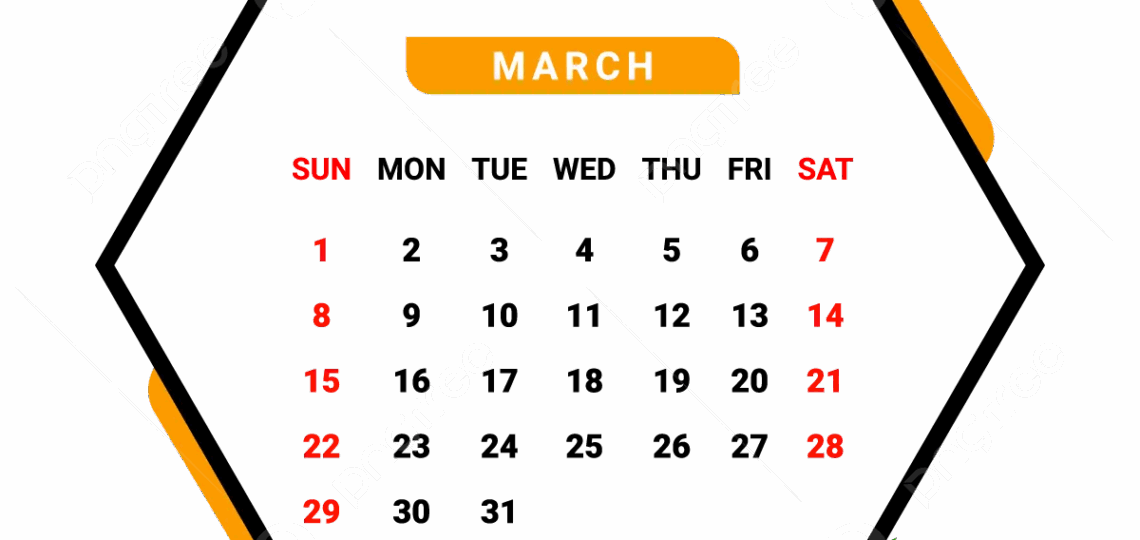 2026 March Calendar With Unique Flower Frame Vector Monthly