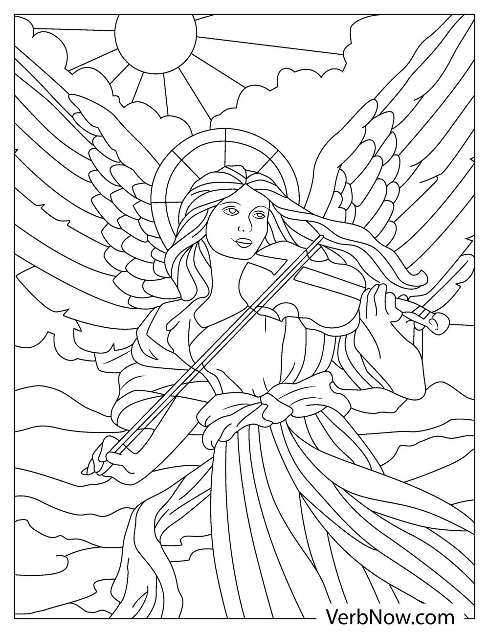21 Free Angel Coloring Pages For Download Printable PDF 