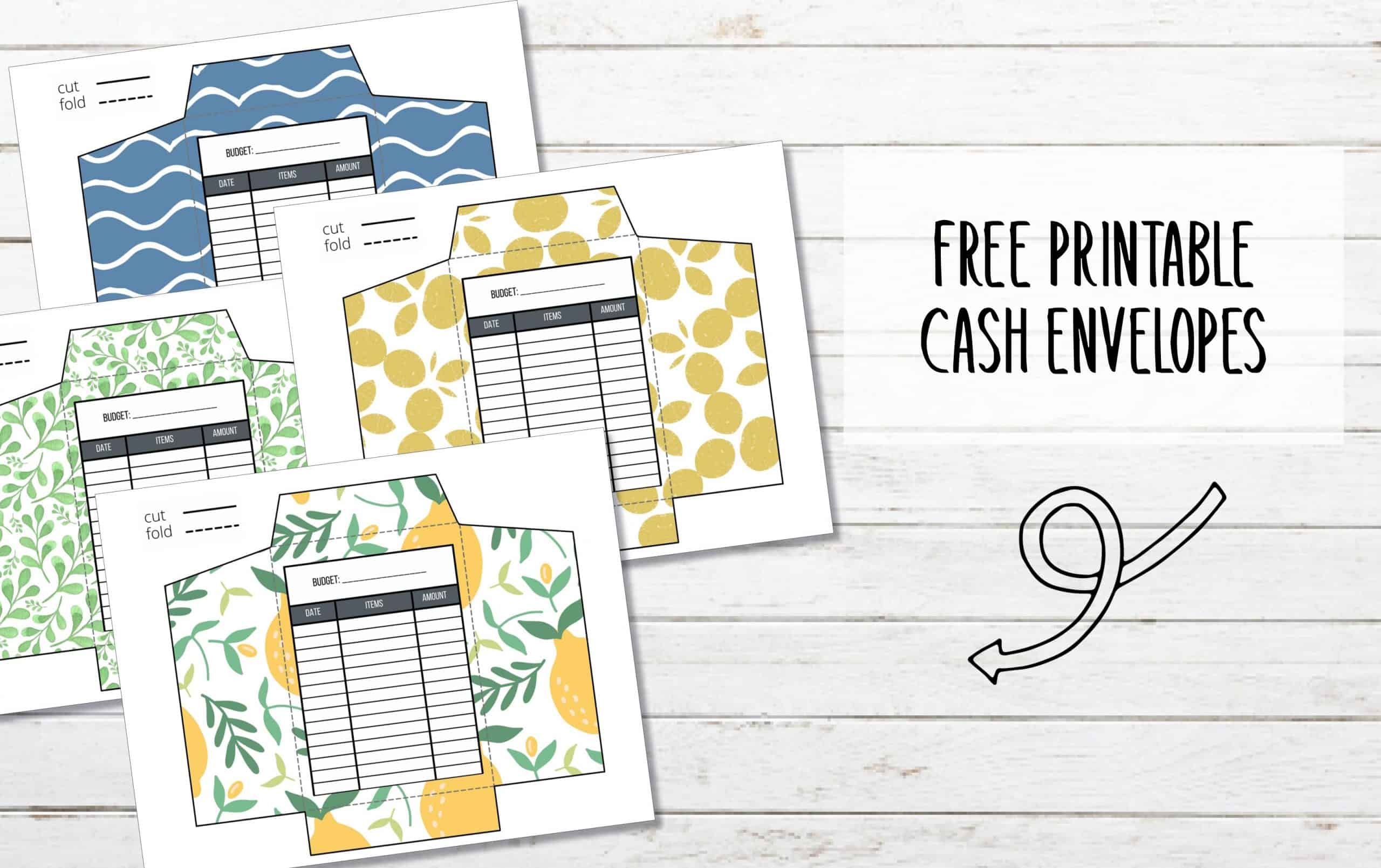 Printable Cash Envelope Template Free
