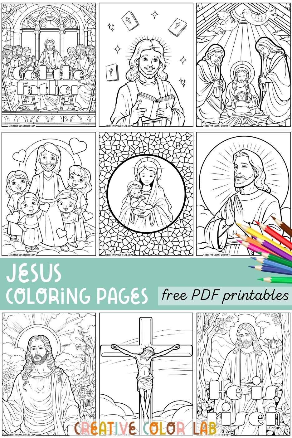 24 Jesus Coloring Pages Free PDF Printables