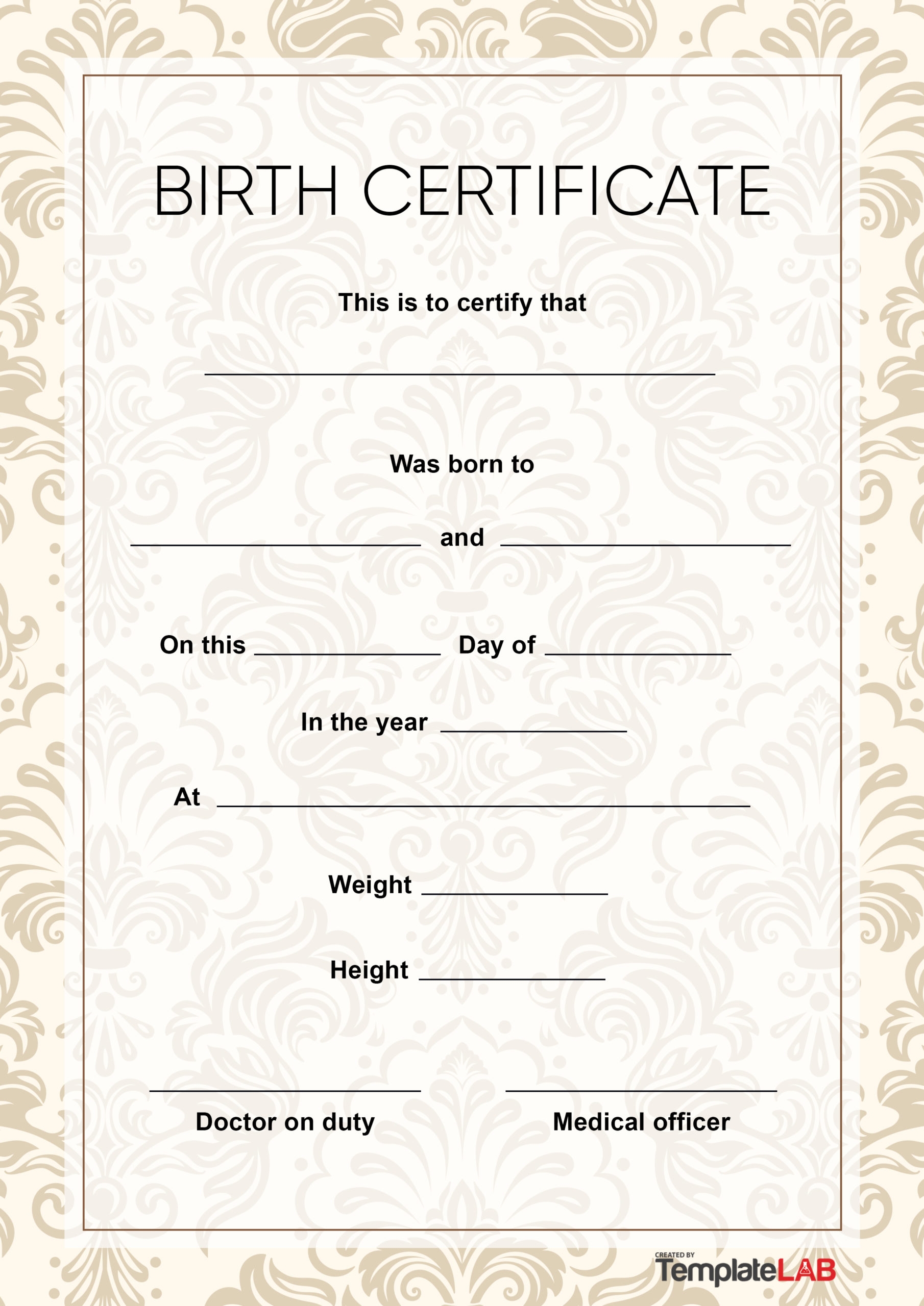 Free Printable Puppy Birth Certificate Template Free Printable Puppy Birth Certificate Template