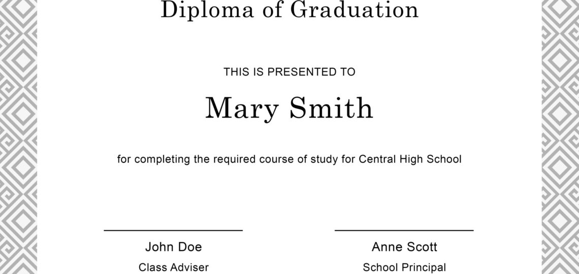 27 Real U0026 Fake Diploma Templates High School College Homeschool