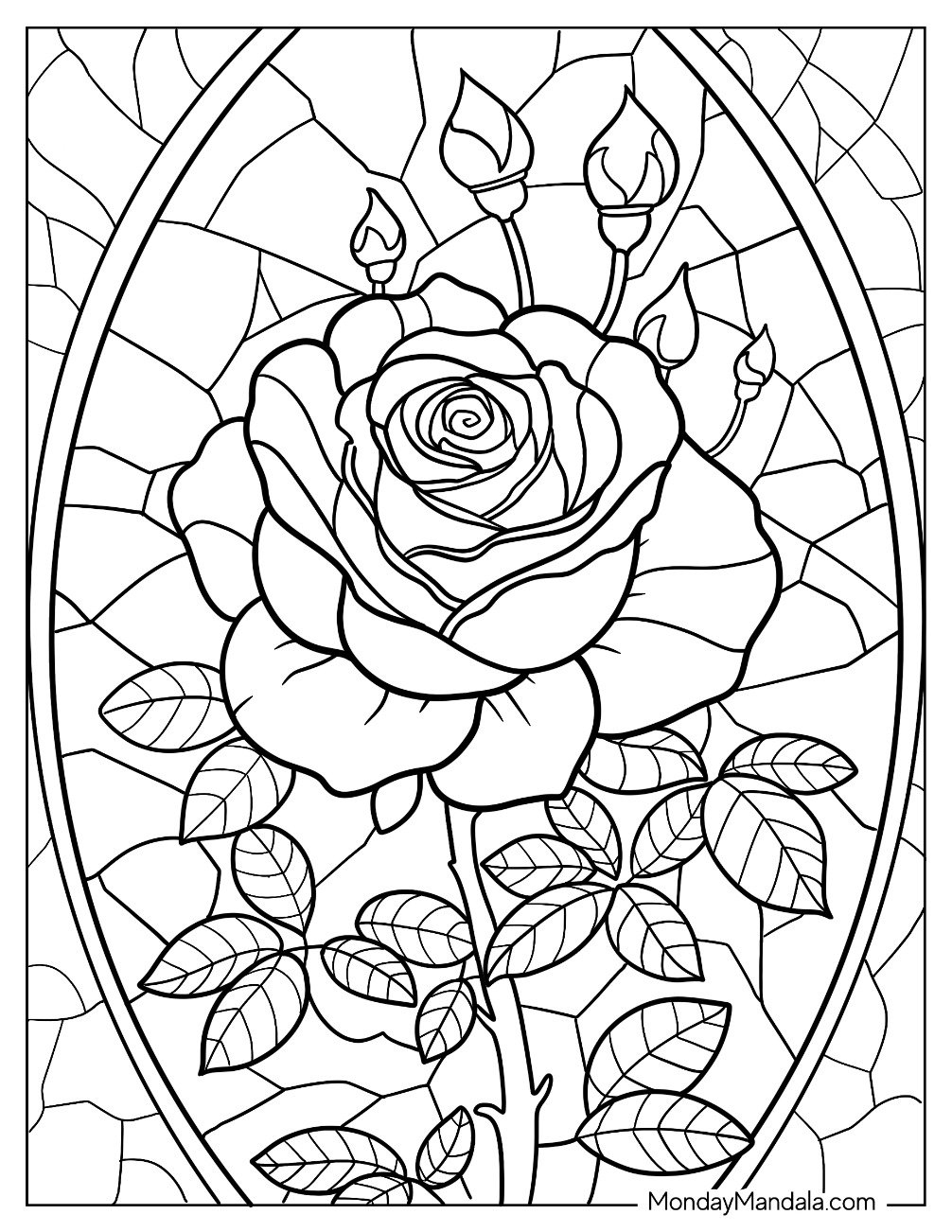 28 Stained Glass Coloring Pages Free PDF Printables 