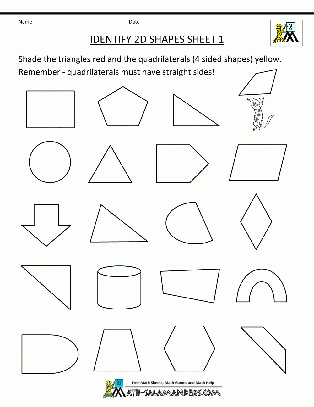 2d Shapes Worksheets 2d Shapes Worksheets