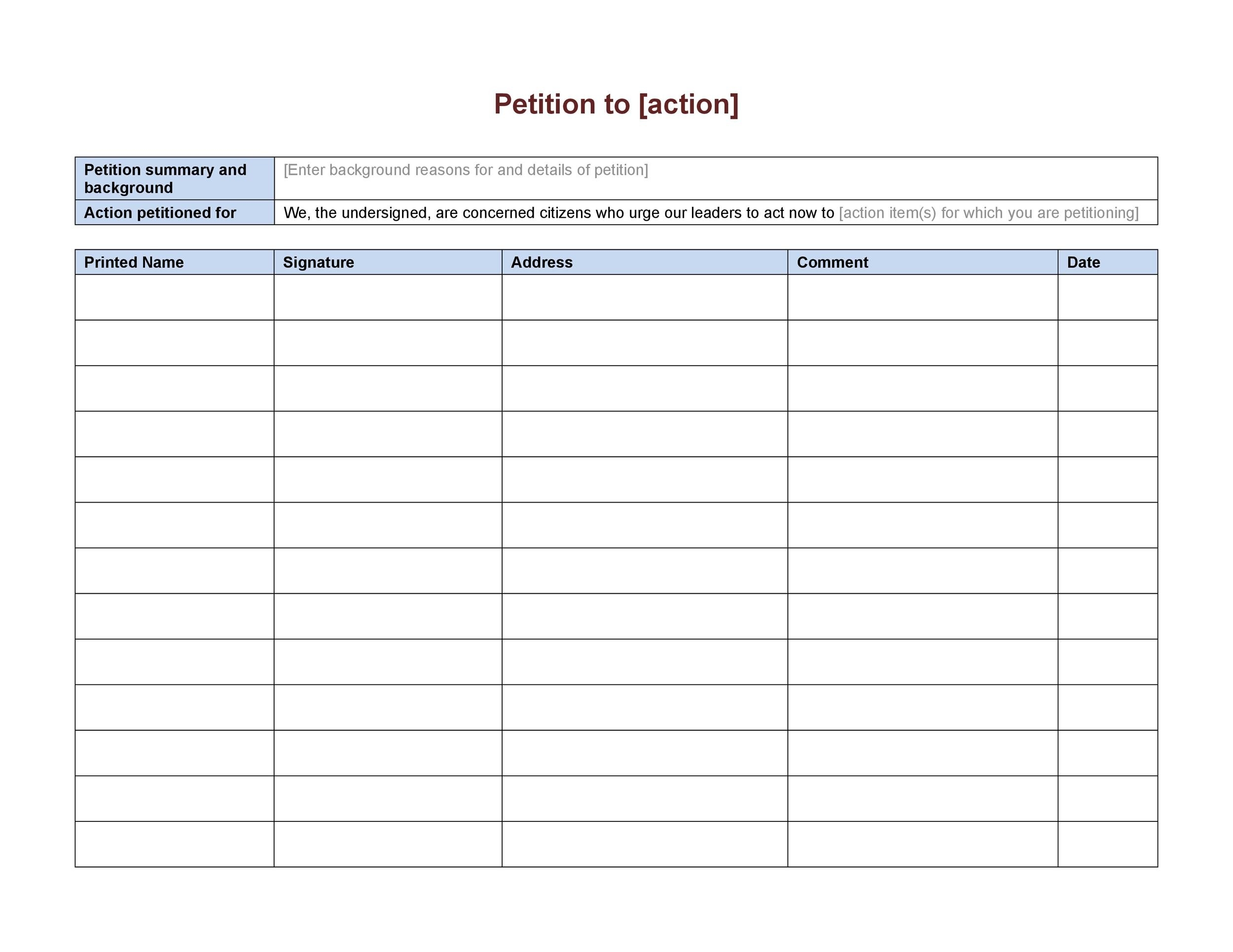 30 Petition Templates How To Write Petition Guide