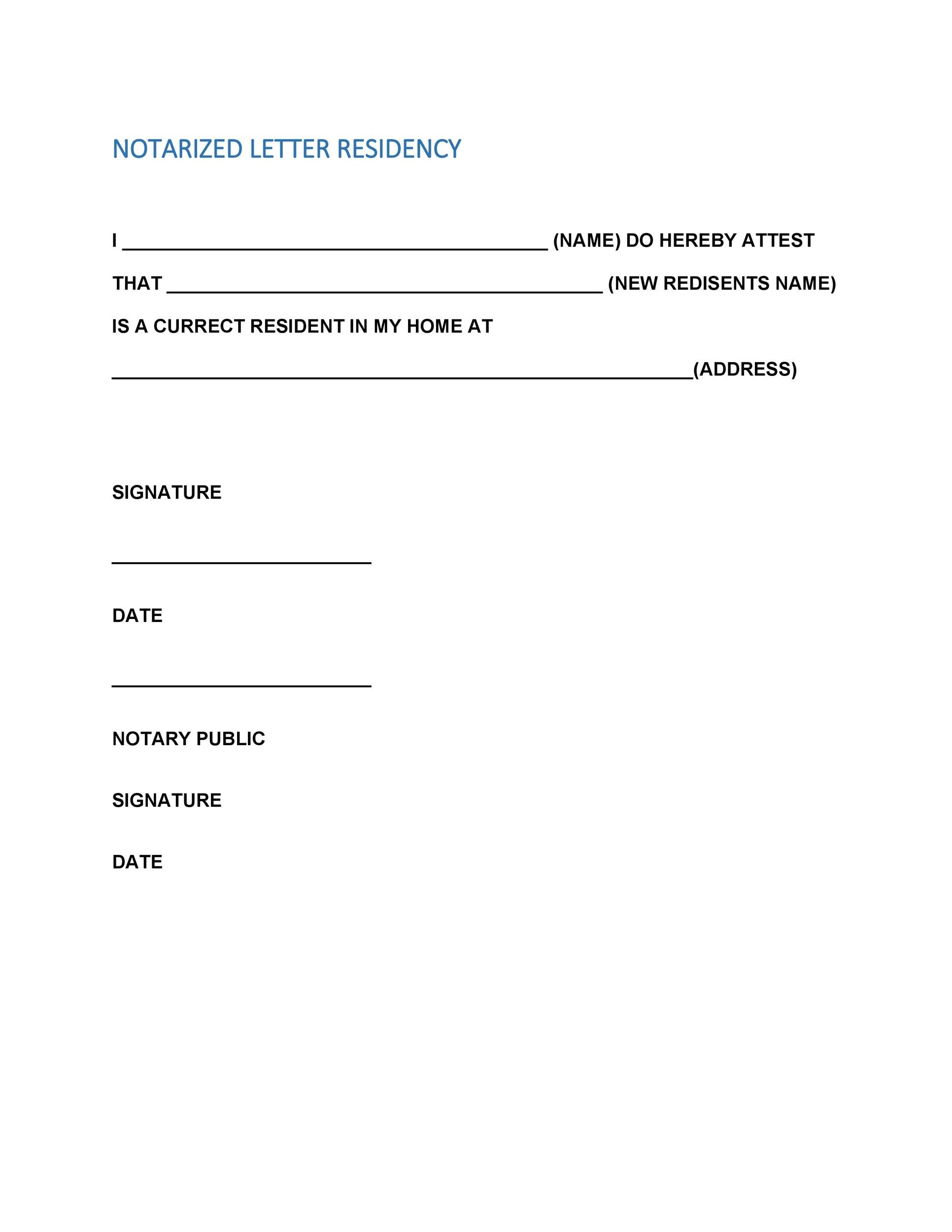 30 Professional Notarized Letter Templates TemplateLab
