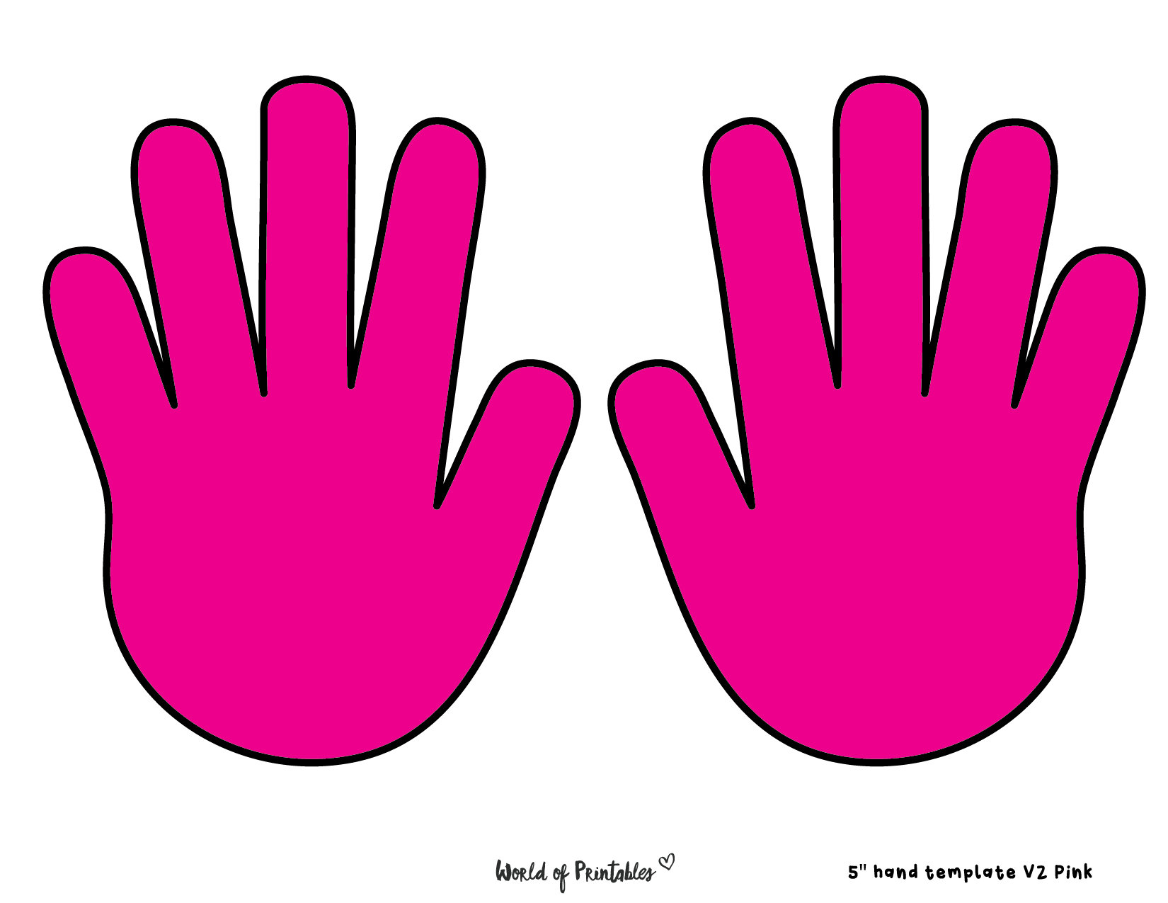 32 Hand Outline Printable Templates World Of Printables