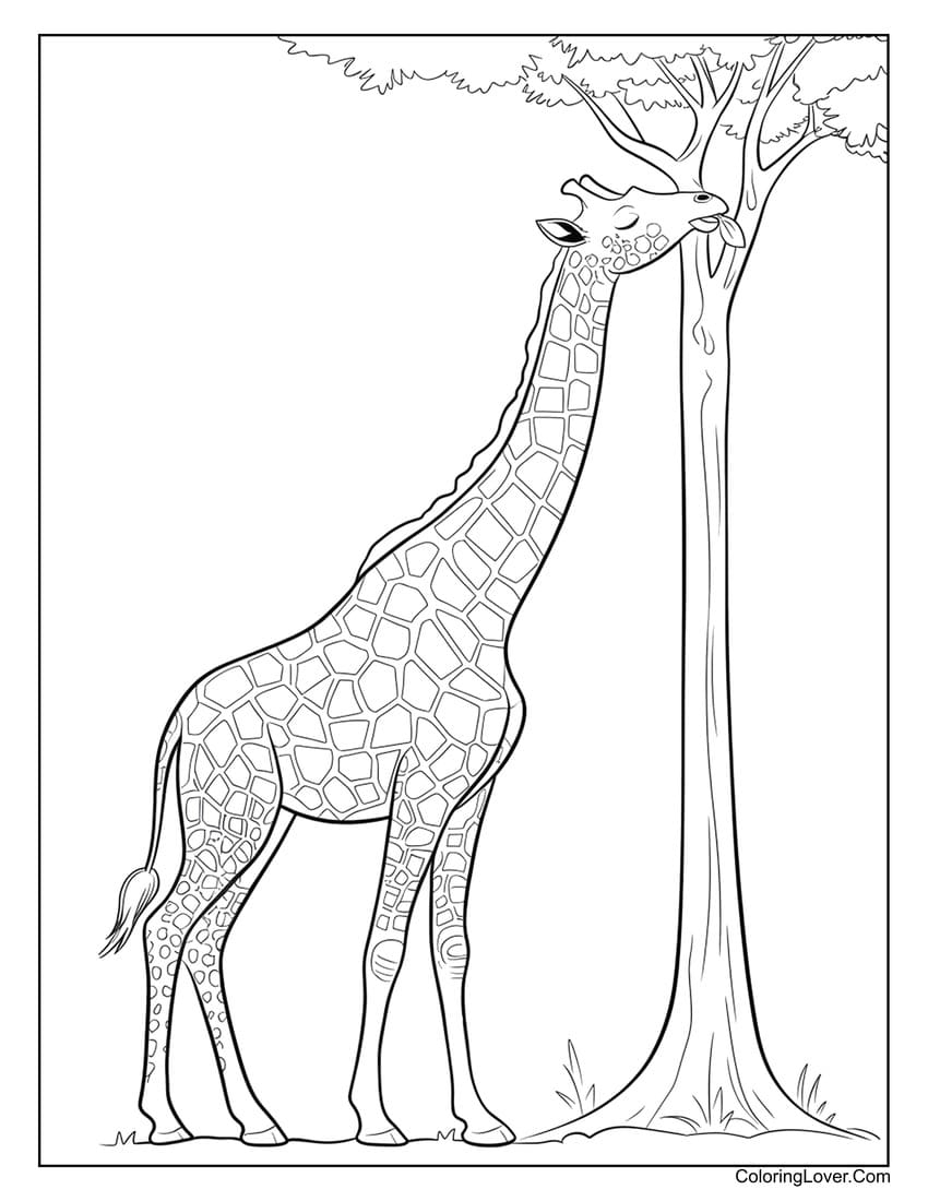 33 Giraffe Coloring Pages Free Printables For All Ages 