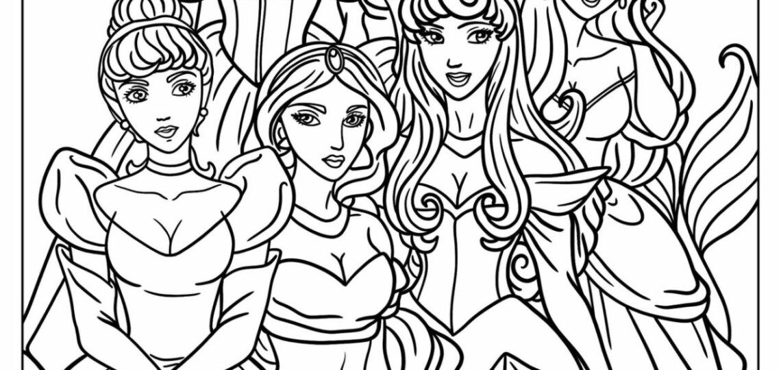 36 Disney Princess Coloring Pages Free PDF Printables