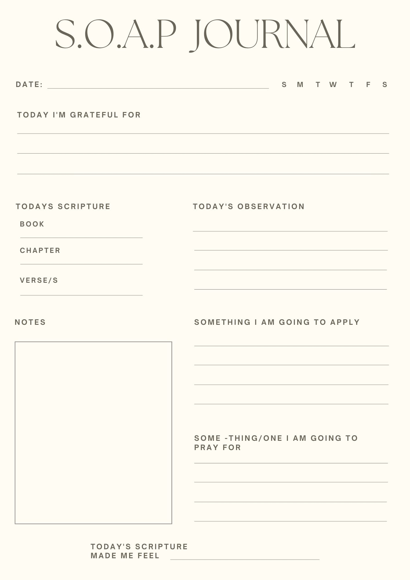 365 Day S O A P Journal Free Printable Free Bible Worksheets 365 Day S O A P Journal Free Printable Free Bible Worksheets