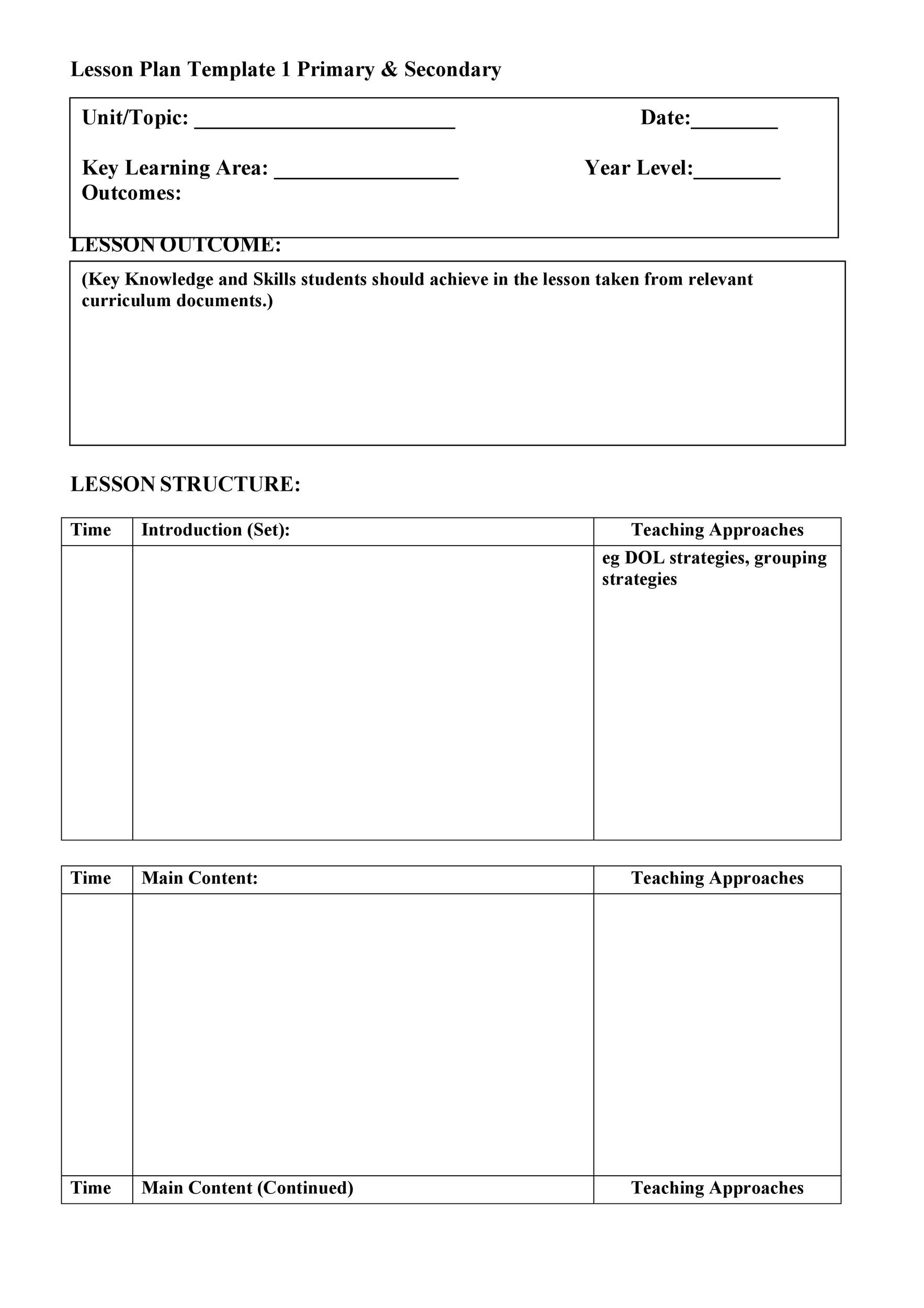 39 Best Unit Plan Templates Word PDF TemplateLab
