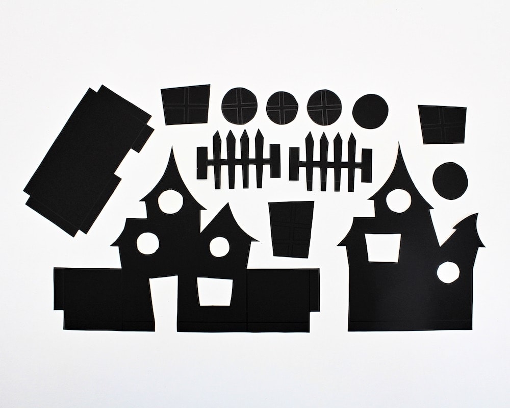 3D Paper Haunted House Craft with Free Template The Craft at 3D Paper Haunted House Craft with Free Template The Craft at