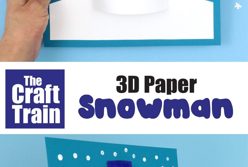 3D Paper Snowman The Craft Train